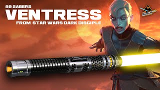 Ventress Dark Disciple Lightsaber Unboxing Review From CCSabers [upl. by Ayadahs]