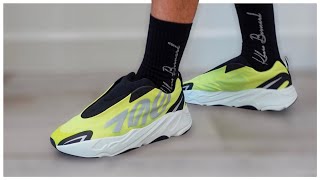 YEEZY 700 MNVN Laceless Phosphor Review  On Feet [upl. by Aneehsirk]