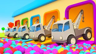 Helper Cars amp the colored tow trucks for kids New full episodes of car cartoons for kids [upl. by Modestia]