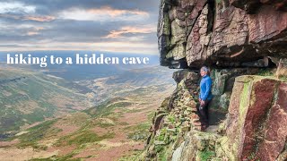 Hiking to a Secret Cave on the Pennine Way  Peak District Walk [upl. by Nimzzaj970]