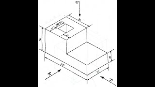 Orthographic Projections Solved Problem 13 लंबजन्य प्रक्षेप उदाहरण13 [upl. by Annoda]