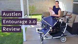 Austlen Entourage 20 Stroller Review  Best Double Stroller for Growing Families [upl. by Aynatahs]