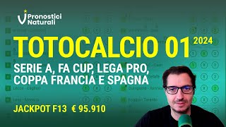 1° Totocalcio 2024 con Jackpot Formula 13 ma selezione partite da lancio della monetina [upl. by Sarita]