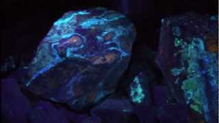 Fluorescent Minerals at Omyas White Knob Quarry [upl. by Anitnuahs]