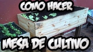 Como Hacer Una Mesa De Cultivo Con Palets  Huerto Urbano  La Huertina De Toni [upl. by Diskson553]