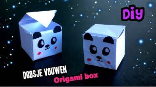 ❤ DIY DOOSJE vouwen van papier MAKKELIJK ❤ Knutselen met papier origami easy [upl. by Adaha]