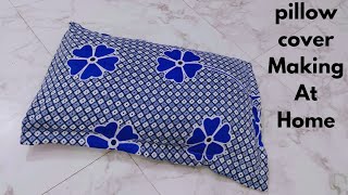 pillow cover making at homecutting and stitching [upl. by Mairb]