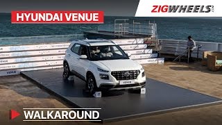 Hyundai Venue 2019 Walkaround  Specs Features and Variants revealed  ZigWheelscom [upl. by Sophia621]