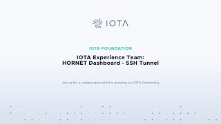 SSH tunneling for the HORNET Dashboard on GNULinux and MacOS for IOTA node operators [upl. by Bazar]