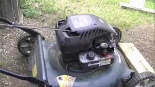 HOWTO ADJUST THE ENGINE RPMS ON A BRIGGS AND STRATTON LAWNMOWER [upl. by Annoirb620]