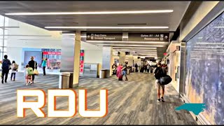 RaleighDurham International Airport RDU  Walking Tour [upl. by Ennaylime904]