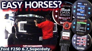 Easy Horses Banks Derringer Tuner  idash Data Monster Installed Ford F250 Superduty [upl. by Aitnas600]