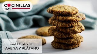 Galletas de Avena y Plátano sin azúcar  Recetas Thermomix [upl. by Ativoj]