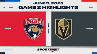 Stanley Cup Final Game 2 Highlights  Panthers vs Golden Knights  June 5 2023 [upl. by Elohcan720]