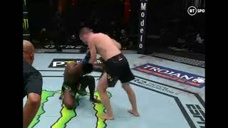 Petr Yan vs Aljamain Sterling Controversial Illegal Knee amp Disqualification at UFC 259 [upl. by Ahsinna]