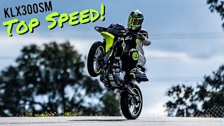 2022 Kawasaki KLX300SM Top Speed  Wheelies [upl. by Kuebbing]