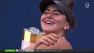 Tennis Channel Live Bianca Andreescu Captures Hometown Toronto Title [upl. by Viguerie]