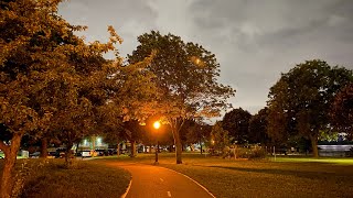 Walking through Astoria Park  New York City  Night Walk [upl. by Caesaria209]