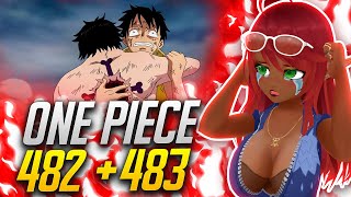 Aces death  One Piece Episode 482483 Reaction [upl. by Eruot91]