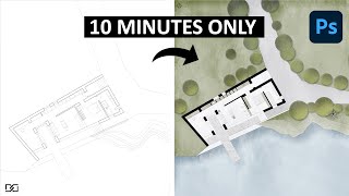 The FASTEST WAY of RENDERING FLOOR PLANS in Photoshop [upl. by Selina]