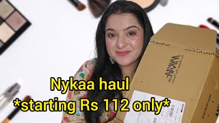 Nykaa skincare and makeup haul Affordable foundation sunscreen blush and more  The Slaying Soul [upl. by Bittner]