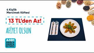 En Ucuz Mercimek Köftesi Tarifi  A101 [upl. by Ecydnac172]