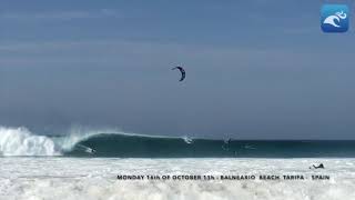 16TH OF OCTOBER 2017 OPHELIA HURRICANE MONSTERWAVE TARIFA SPAIN [upl. by Ytirehc707]