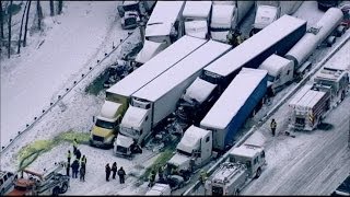 Indiana Pileup 3 Killed at Least 20 Injured in Massive Car Wreck [upl. by Wallie]