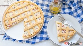 Crostata salata con ricotta e prosciutto cotto  Ricettait [upl. by Ruy]