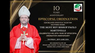 BP PAOLO MARTINELLI 10TH EPISCOPAL ANNIVERSARY  Thanksgiving Mass  7PM [upl. by Bopp]