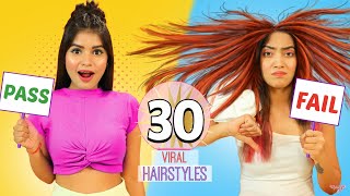 We Tried 30 Viral Hairstyles  Anaysa [upl. by Xonel366]