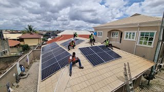 COMPLETE INSTALLATION OF AN 84KW PV POWER SYSTEM WITH 10KVA HYBRID INVERTER AND 175KWH BATTERY [upl. by Rosabel]