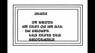 Jeudi On brode un SAL ou défis du groupe les défis des brodeuses [upl. by Peder786]