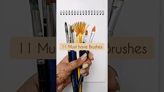 Types of brushes and their uses 🎨🖌 shorts art [upl. by Irina]