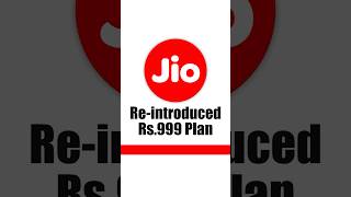 Jio Rs999 ReIntroduced Plan  jio jio999plan jionewplan jiolatestplan [upl. by Mayyahk]