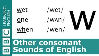 English Pronunciation 👄 Consonant  w  wet one and when [upl. by Ardel]