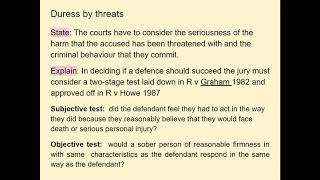 How to apply duress of threats and duress of Circumstances to a scenario question [upl. by Carri]