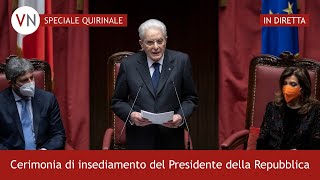 Mattarella bis la cerimonia di insediamento del Presidente della Repubblica [upl. by Neff]