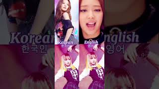 Boombayah Korean Rap vs English Rap blackpink jennie lisa [upl. by Asehr121]