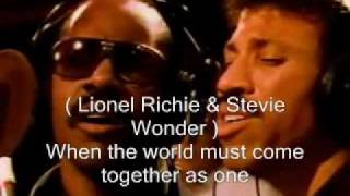 We are the world  USA Africa  singers name lyric [upl. by Kellda]