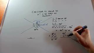 ÁNGULOS ADYACENTES Y OPUESTOS POR EL VÉRTICE CON INCÓGNITA [upl. by Nicodemus160]