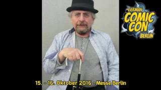 Videomessage Sylvester McCoy  GCC Berlin 2016 [upl. by Noit]