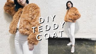 DIY TEDDY COAT ✨🐻✨ WITHWENDY [upl. by Anaele502]