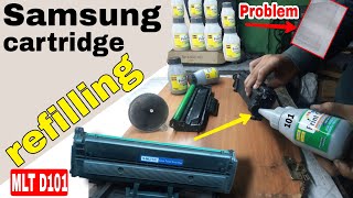 samsung cartridge refilling 101  How to refill Samsung MLTD111S Cartridge  Panitv [upl. by Dnarb305]