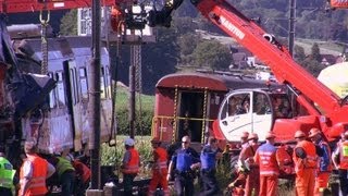 Signaljumping likely cause of Swiss train crash [upl. by Eilitan]