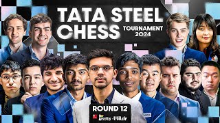 Tata Steel Chess 2024 Round 12  Will Vidit become India no1 on Sagars bday [upl. by Colly831]