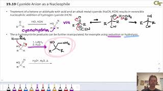 Nucleophilic Additions of Cyanide to Ketones and Aldehydes [upl. by Assilam]