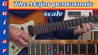 Scale per chitarra Pt 44 scala pentatonica maggioreguitar tutorial [upl. by Kokaras176]