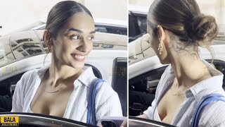 Manushi Chhillar Looks Stunning H0T In White Spotted at Bandra [upl. by Sharron154]