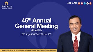 46th Annual General Meeting PostIPO of Reliance Industries Limited [upl. by Ani434]